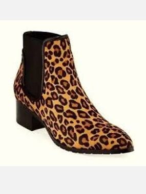 Donald J. Pliner Dyla Cheetah Leopard Calf Hair Boots, Size 8.5